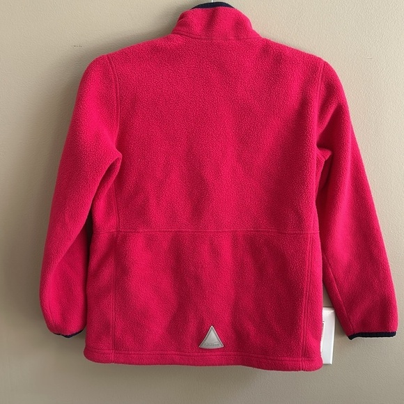 L.L. Bean Girls Fleece Zip Up Jacket Fuschia Size Large - Picture 7 of 10